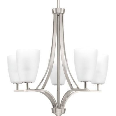 Leap 5 - Light Steel Dimmable Chandelier