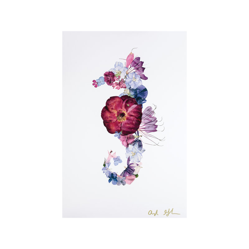 Seahorse - Bright by Oxeye Floral Co - Wrapped Canvas Art Print, 152.5 cm H x 101.5 cm W