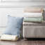Couette réversible à bord festonné rose poudré - King/King, microfibre, 90 % coton, facile à assortir, garnie de coton, durable