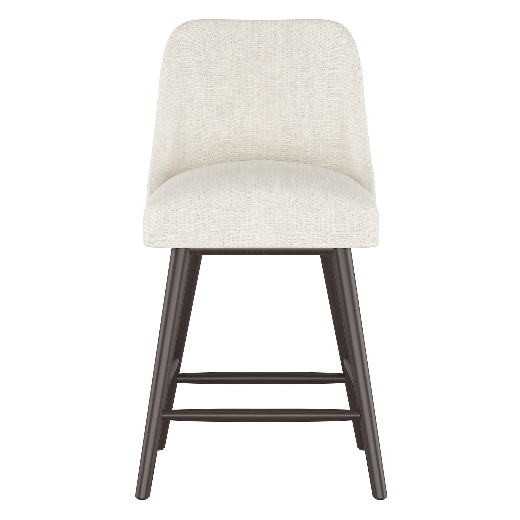 Gallie Stool, Off White, Counter Stool (27” Seat Height), Espresso