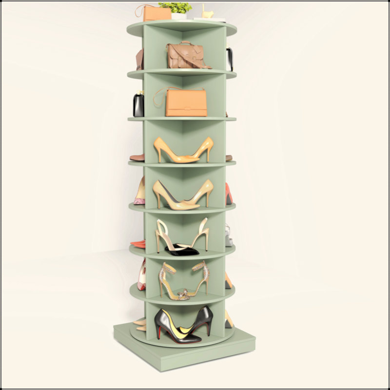 Armoire à chaussures rotative Green 360 7 couches, Vert