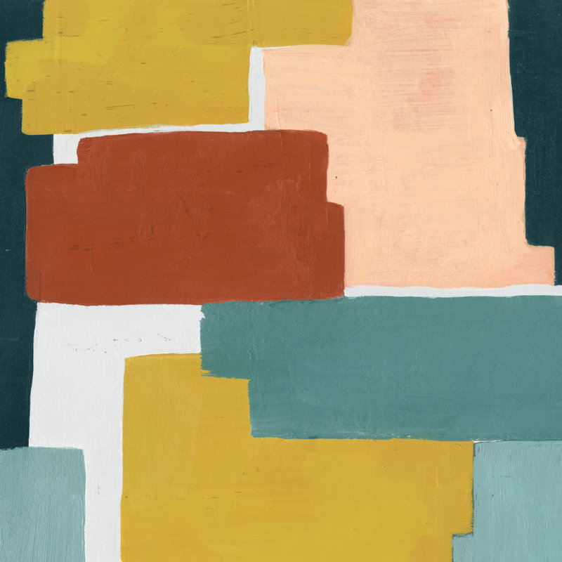 Block Abstract I by Grace Popp - Wrapped Canvas Painting, 30cm H x 30cm W