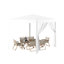 Auvent d'extérieur 10 x 10 pi - et mariage en tissu respirant avec parois latérales amovibles et ventilation-130189656