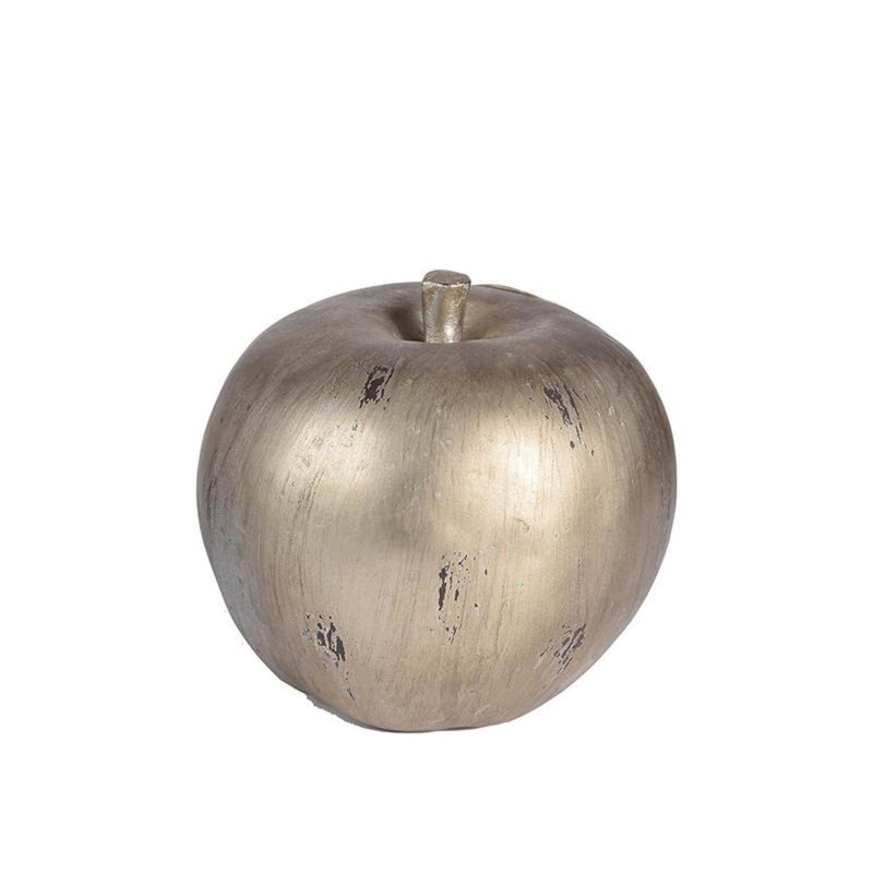 Sculpture antique de pomme en argent
