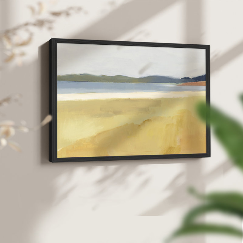 Ocre bord de mer II - impression encadrée - réaménageable, H 8 po x l 10 po, Noir, noir, noir, noir