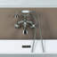 Robinet de baignoire romaine mural à 3 poignées avec accessoire-65725806