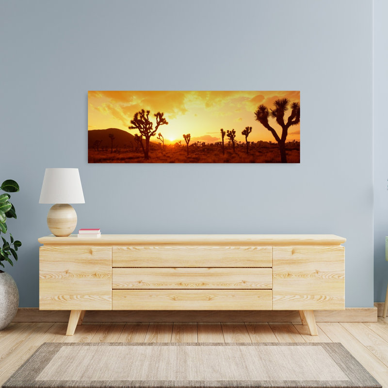 Mojave désert, parc national de Joshua Tree, Ca Usa, abstrait coloré, contemporain, paysage de cactus, art mural