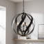 Luminaire suspendu noir 5 lumières Blacksmith