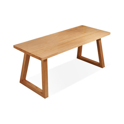 Bureau rectangulaire en bois massif Burlywood