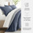 7-Piece Reversible Bedding Bundle - Solid Comforter and Patterned Sheet Set-99311805-99311811