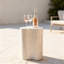 Table d'appoint Cloud Trape Faux Travertine MGO