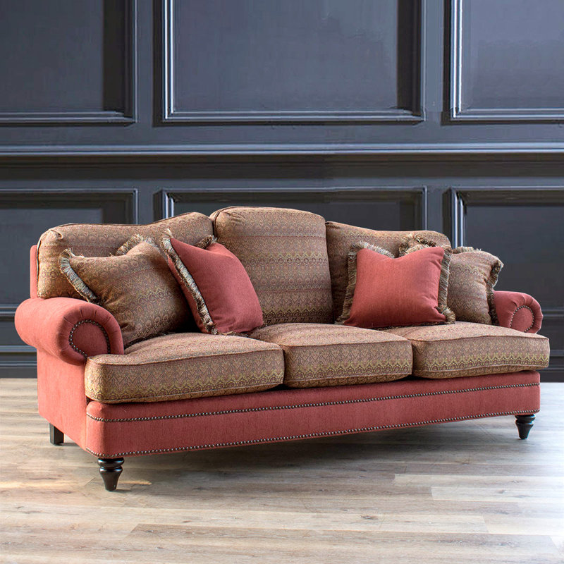 Retro Creative Casual Sofa, 39.37" H x 85.83" W x 39.37" D, 3