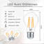 6-Pack 10W E27 LED Filament Bulbs