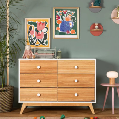 dadada Merry 6-Drawer Dresser for Nursery and Bedroom