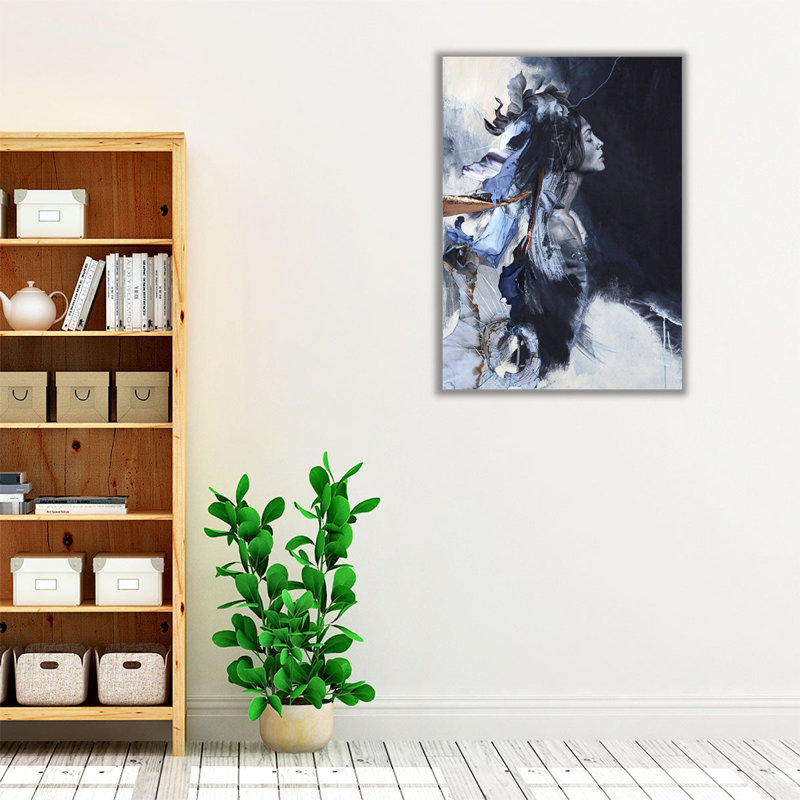 Bleu imperfection - reproduction d'art sur toile, H 24 po x l 18 po