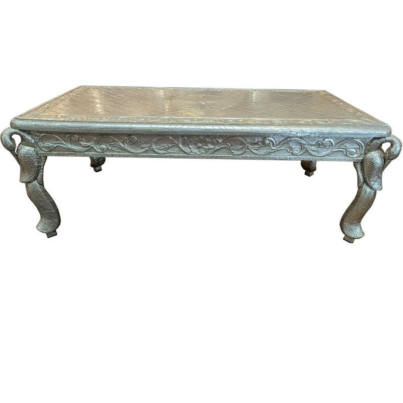 Luxury Hand Carved German Silver Coffee Table