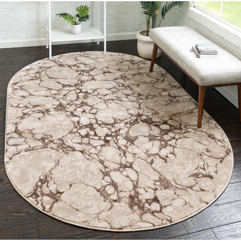 Kennebec Abstract Indoor Rug, Oval 8' x 10'