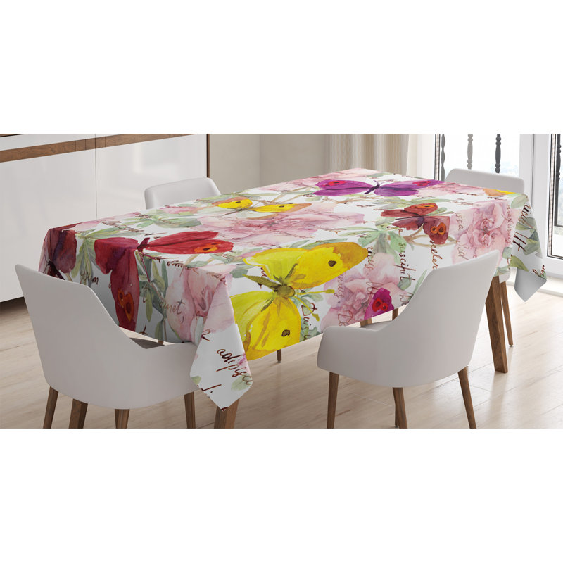 Butterflies Tablecloth, 90" L x 60" W
