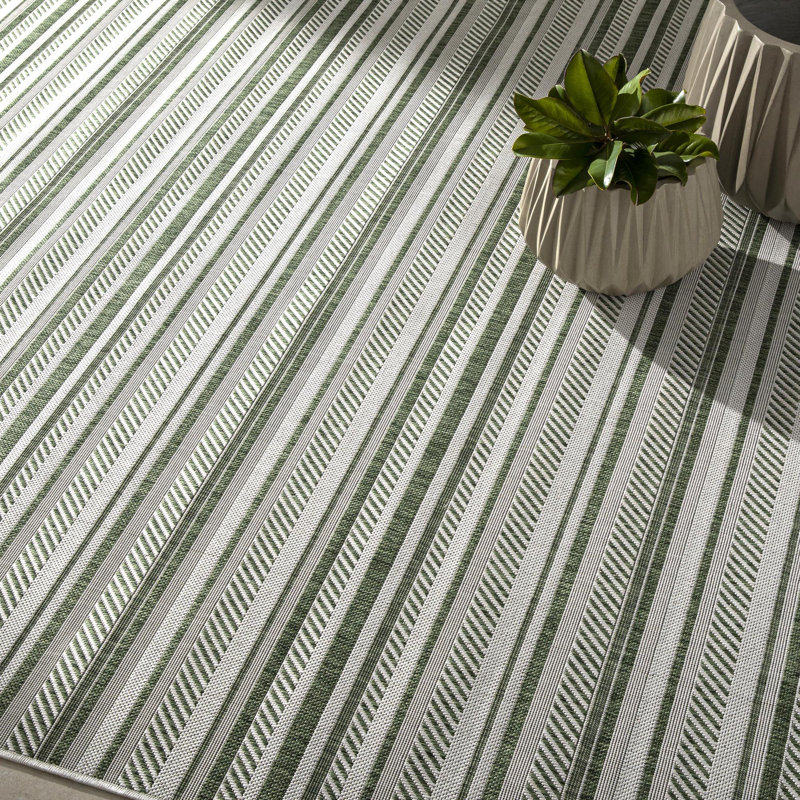 Tapis intérieur / extérieur tissé à la machine Granby, Rectangle 8 pi x 10 pi