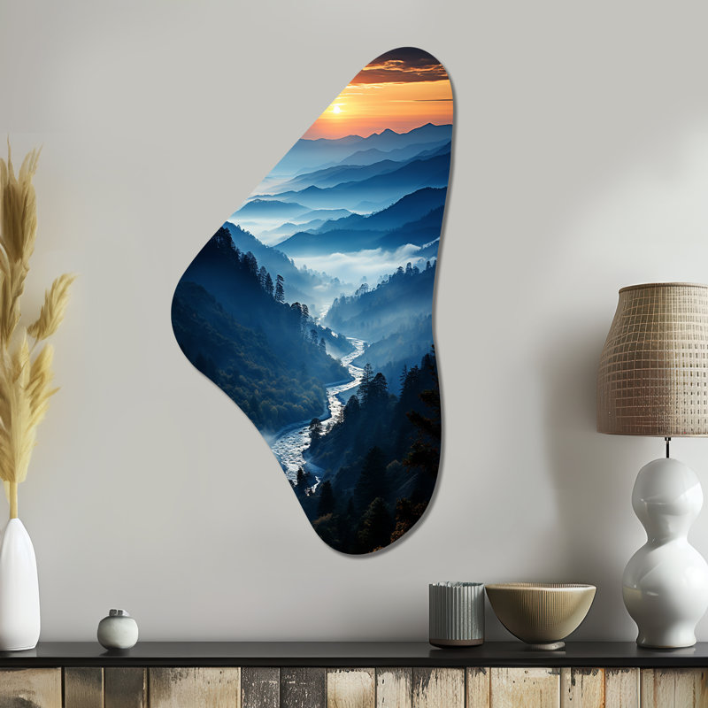 Décoration murale irrégulière en métal Gresh - USA Boomerang, H 39 po x l 21 po x P 1 po