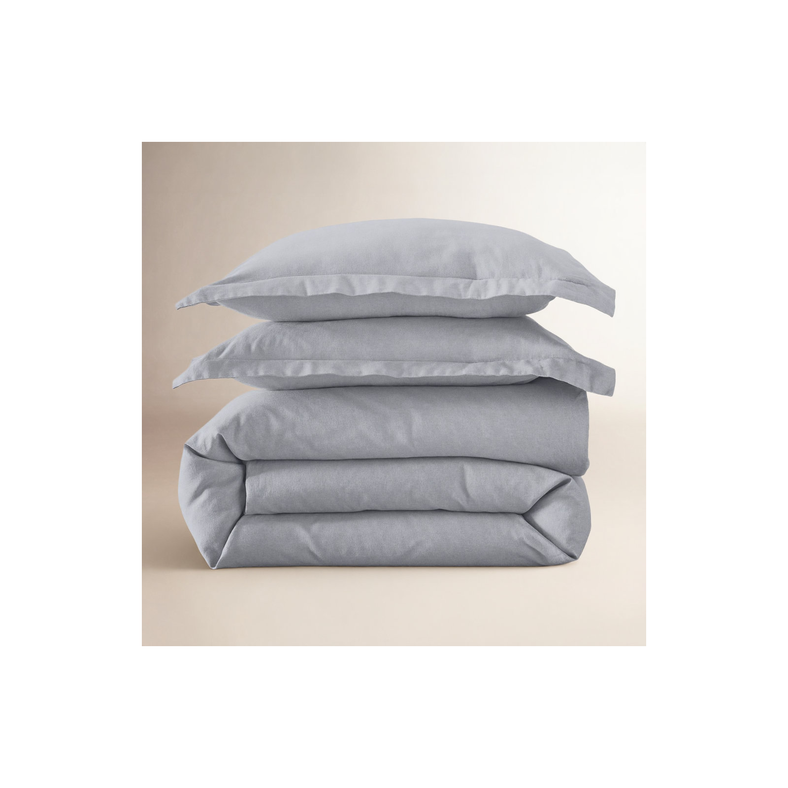 Jeffen Linen Blend Duvet Set, King / Cal King Duvet Cover + 2 King Shams, Stormy Blue