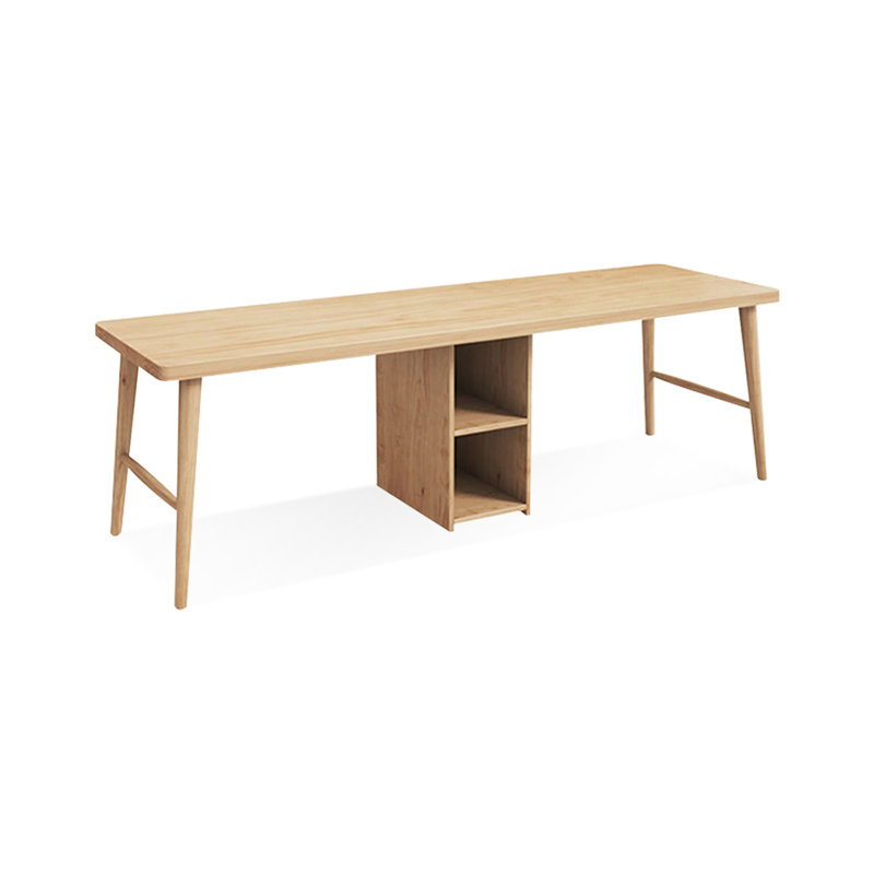 Bureau d'écriture Burlywood, H 29,53 po x l 86,61 po x P 23,62 po