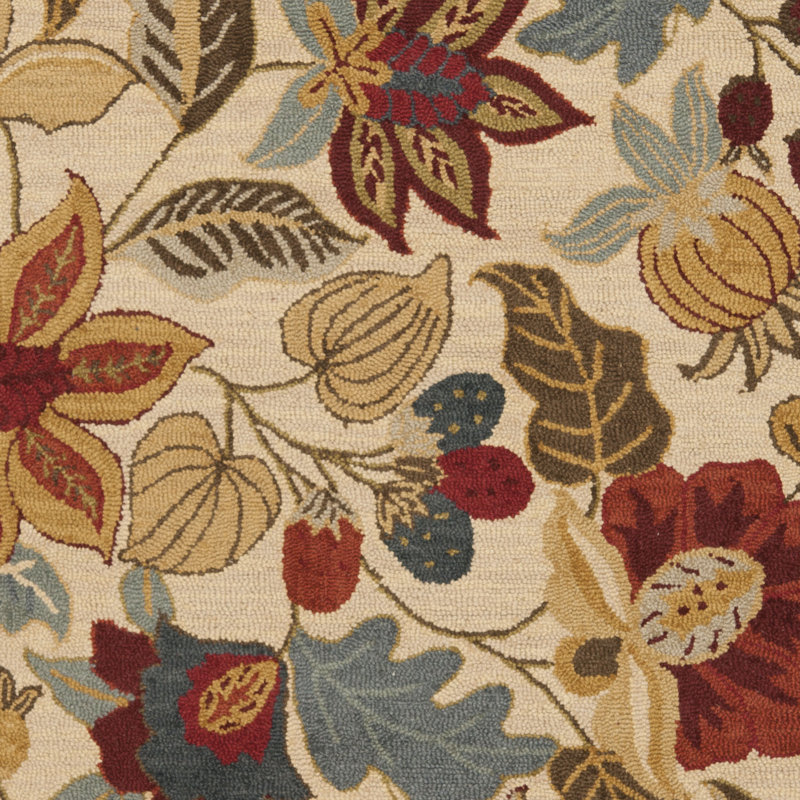 Jalayiah Jardin Hand Tufted Wool Rug, Round 6'
