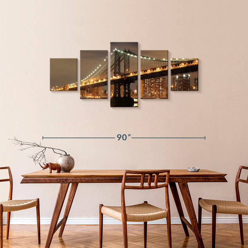 Manhattan Bridge Skyline, 36" H x 80" W