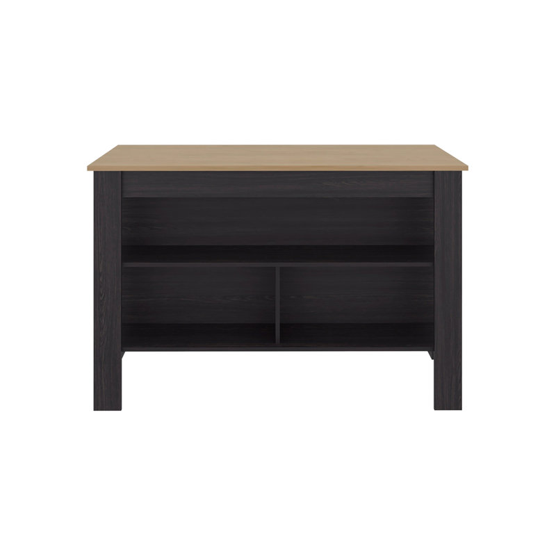 Wenge Open Storage Kitchen Island