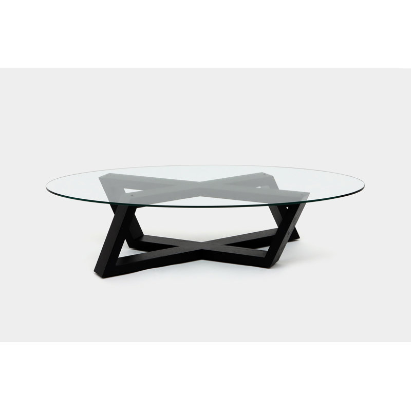 Focal Coffee Table, Black Oak, 15" W x 48" L x 48" W