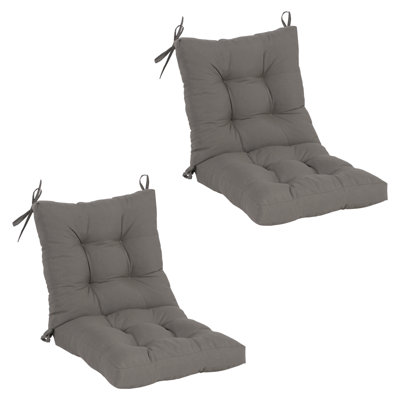 Ensemble de 2 coussins de siège et de dossier capitonnés 18 po x 36 po x 3,5 po pour l'extérieur et l'intérieur