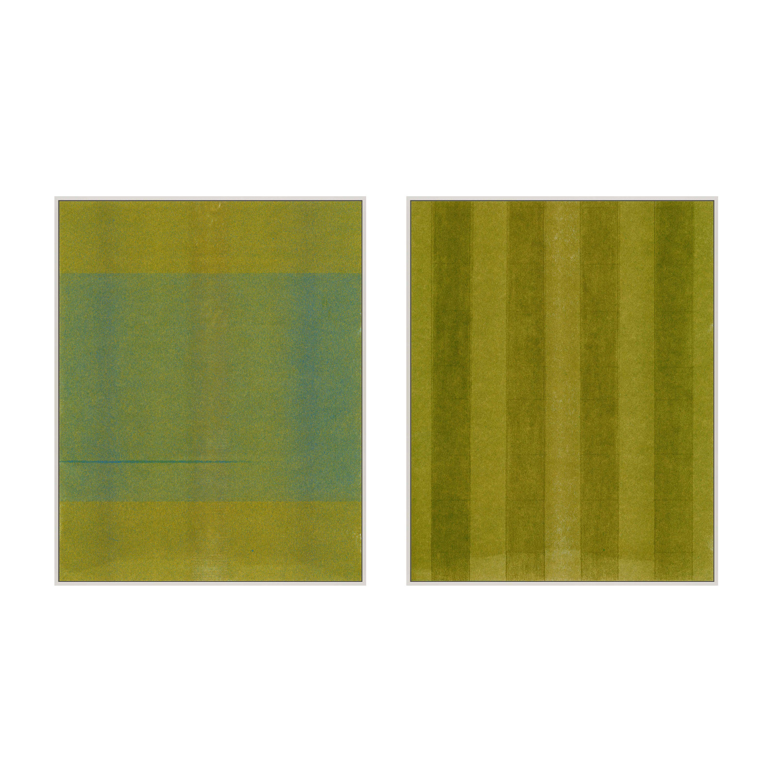 Everglade & Vinyard, Set of 2 by Mo Neuharth - Framed Wall Art, 20" H x 16" W, Framed Wrapped Canvas, White
