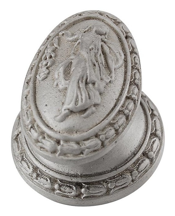 Sforza Oval Knob, Satin Nickel
