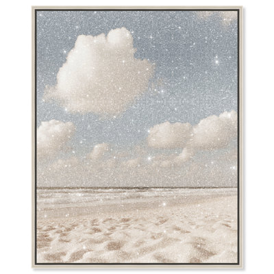 Ivory Ripples I Canvas Landscape & Nature Print by Oliver Gal, Black Frame, 16 x 20