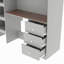 Lit mezzanine double en bois avec garde-robe intégrée, bureau, tablettes de rangement et tiroirs-1443907955