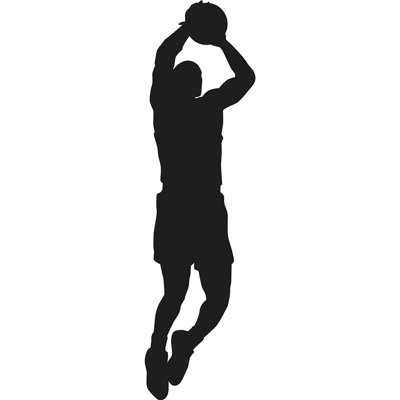 Silhouette de joueur de basketball