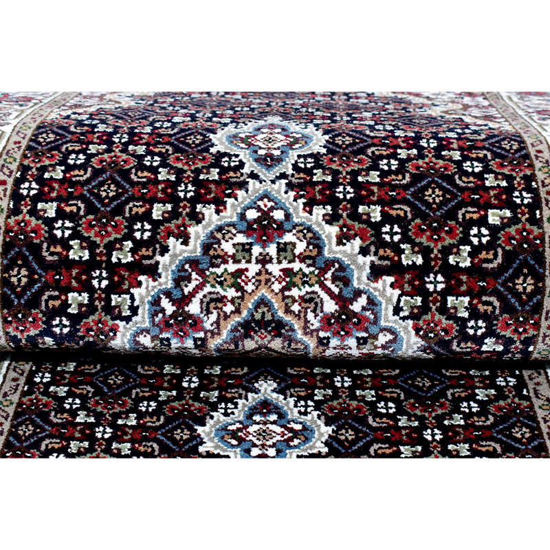 Wool Oriental Area Rug in Ivory, Runner 2'6" x 10