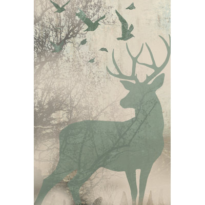 Deer Solace I - Wrapped Canvas Print
