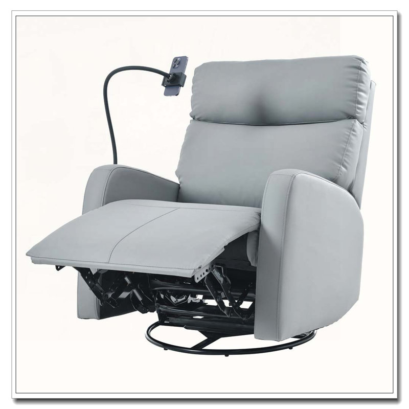 Swivel Rocker Recliner Chair with Phone Holder