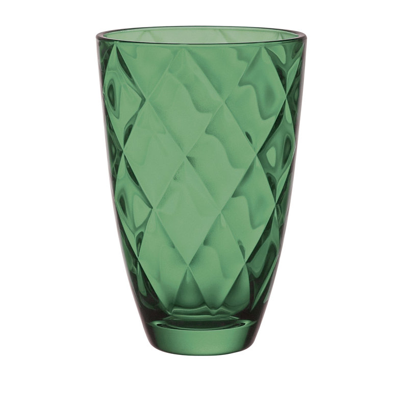 Vase de table en forme de losange de haute qualité cadeau Howey, H 9,4 po x l 6,25 po x P 6,25 po, Ambre
