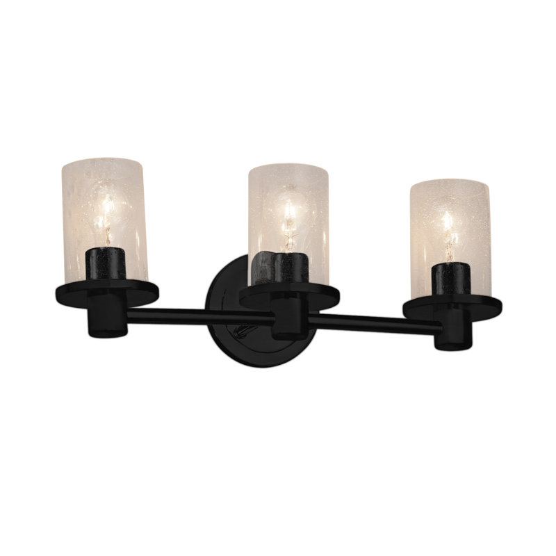 Casson 3 - Light Dimmable Vanity Light, Matte Black, Weave