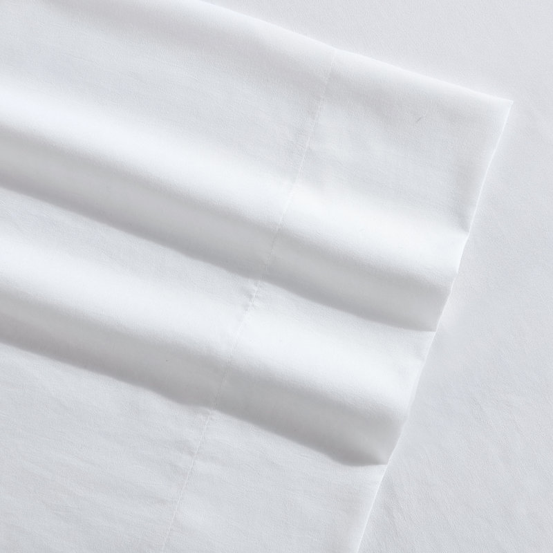 Microfiber Stripe Nautica Fitted Sheet and Standard Pillowcase Sets, Solid White