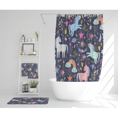 Neau Polyester Shower Curtain Set