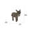 Standing Donkey Looking Right Statue