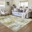 Tapis abstrait moderne Vellum avec animaux de compagnie et lavable à la machine-1178748589