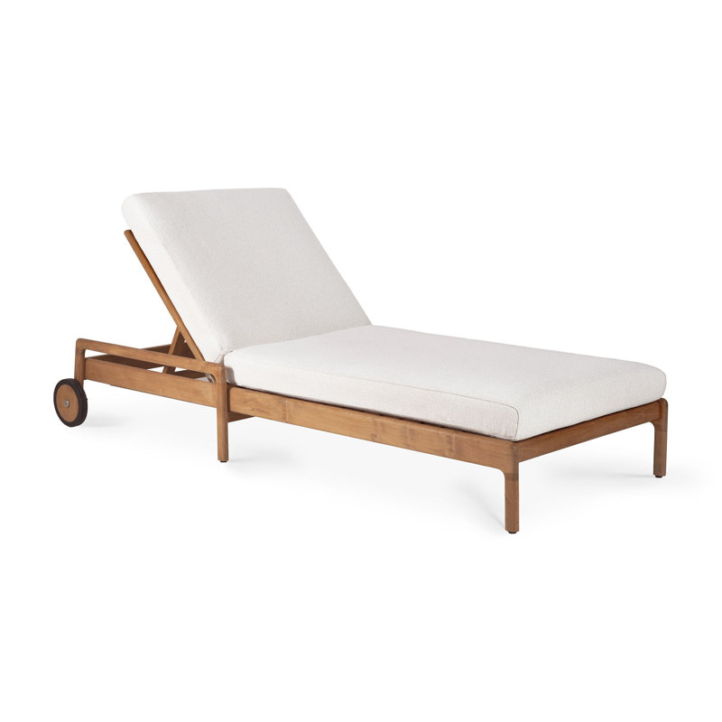 Jack Outdoor Chaise Lounge Cushion, Off White