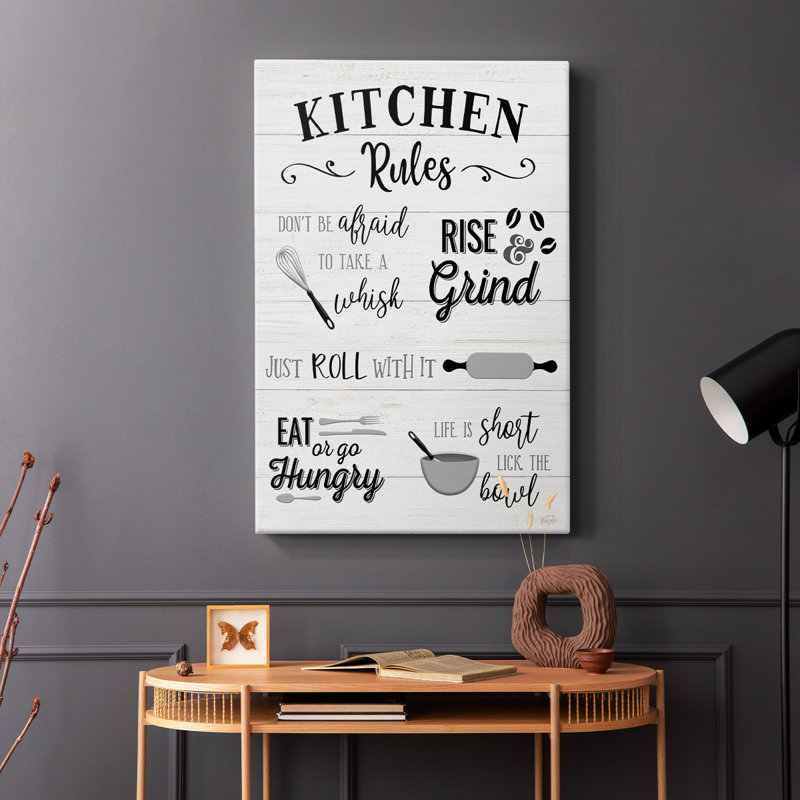 Rules of the Kitchen -Gallery Wrapped Cavas, 36" H x 24" W