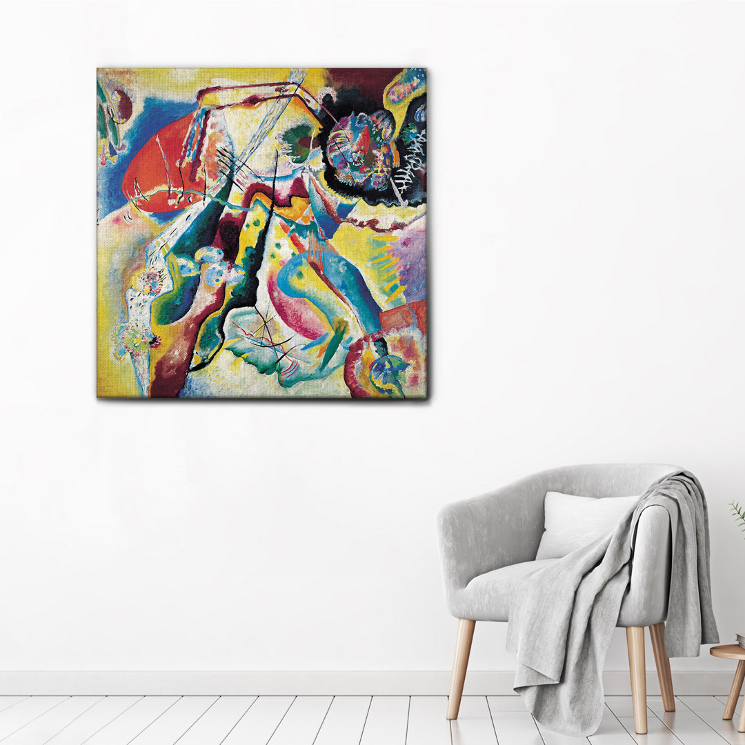 Leinwandbild Quadro mit Macchia Rossa von Vassily Kandinsky