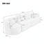 Canapé modulaire modulaire 137,8 po-1364307208
