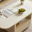 47.24" Crystal-cream Solid Wood Rectangular Coffee Table